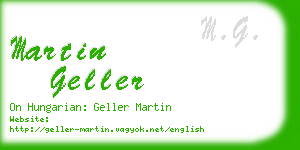 martin geller business card